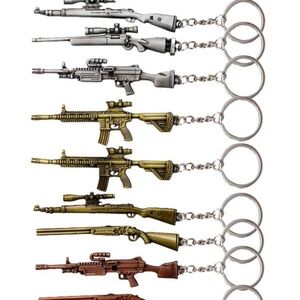 Mini Metal alloy Battle Mix Gun Key Chain